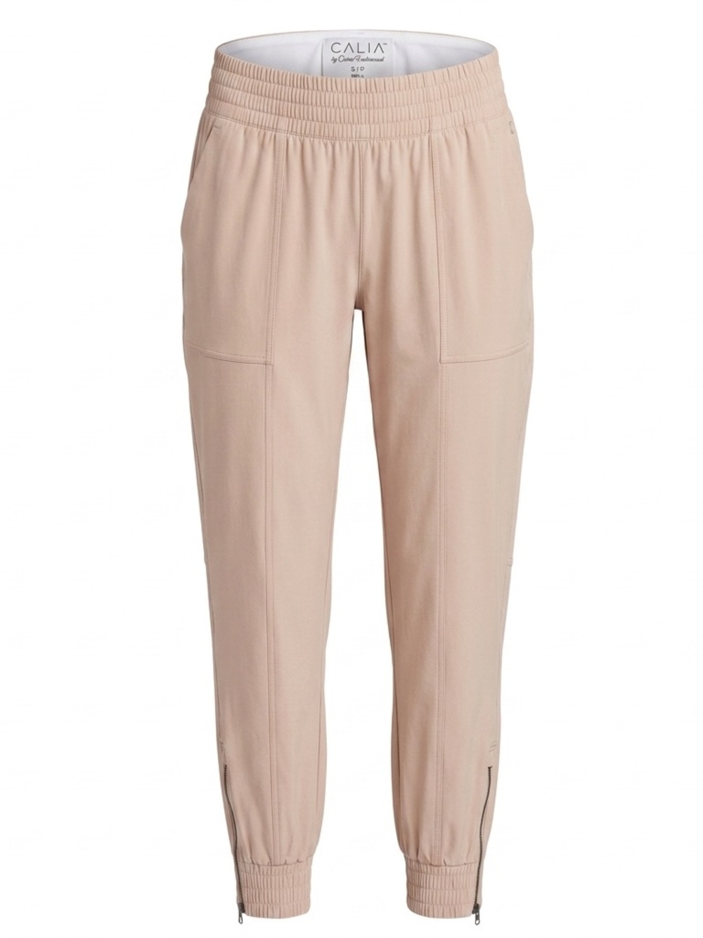 Calia by Carrie Underwood Nyluxe Joggers Pale Pink Size Small Zip Ankle - Picture 1 of 15